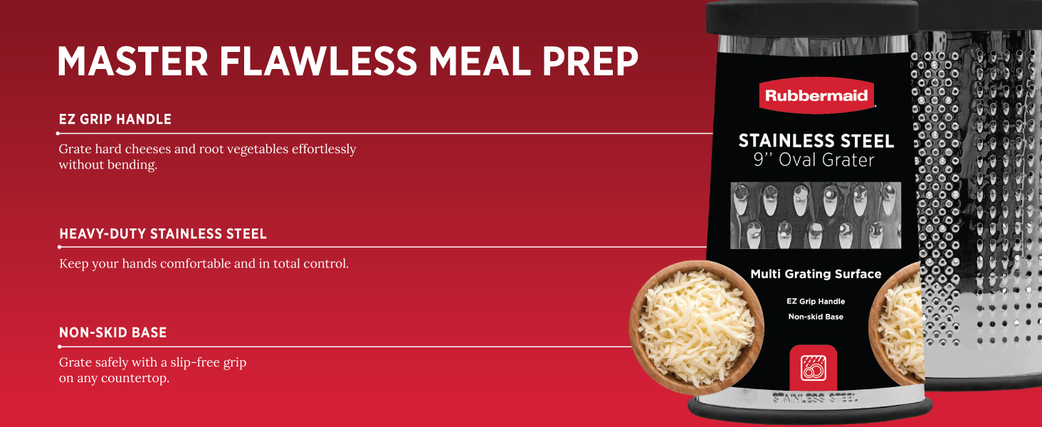 Rubbermaid Stainless Steel Cheese Grater - 9.5