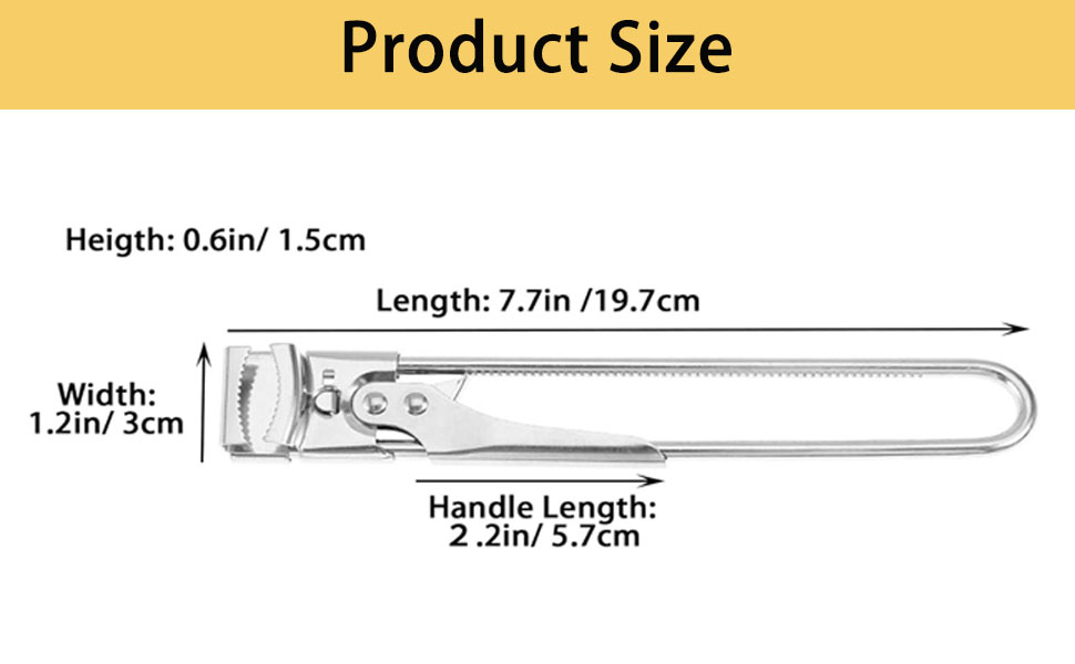 Adjustable Stainless Steel Jar Opener for Seniors, 2 Packs, Manual Can Opener & Bottle Opener Set for Weak Hands, Easy Grip Jar Opener Gripper for Arthritis and Limited Hand Strength