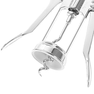 KICHOUSE Wing Wine Corkscrew Stainless Steel Bottle Opener Manual Metal Household Bar Tool Multifunctional Wine Lid Remover for Parties and Home Use