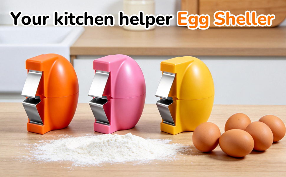Egg Shell Opener 3 Pack, 2026 Upgraded Egg Cracker Tool for Raw & Hard Boiled Eggs, Stainless Steel Egg Topper Cutter, Egg Separator & Egg Peeler Kitchen Gadget for Home Cooking Baking