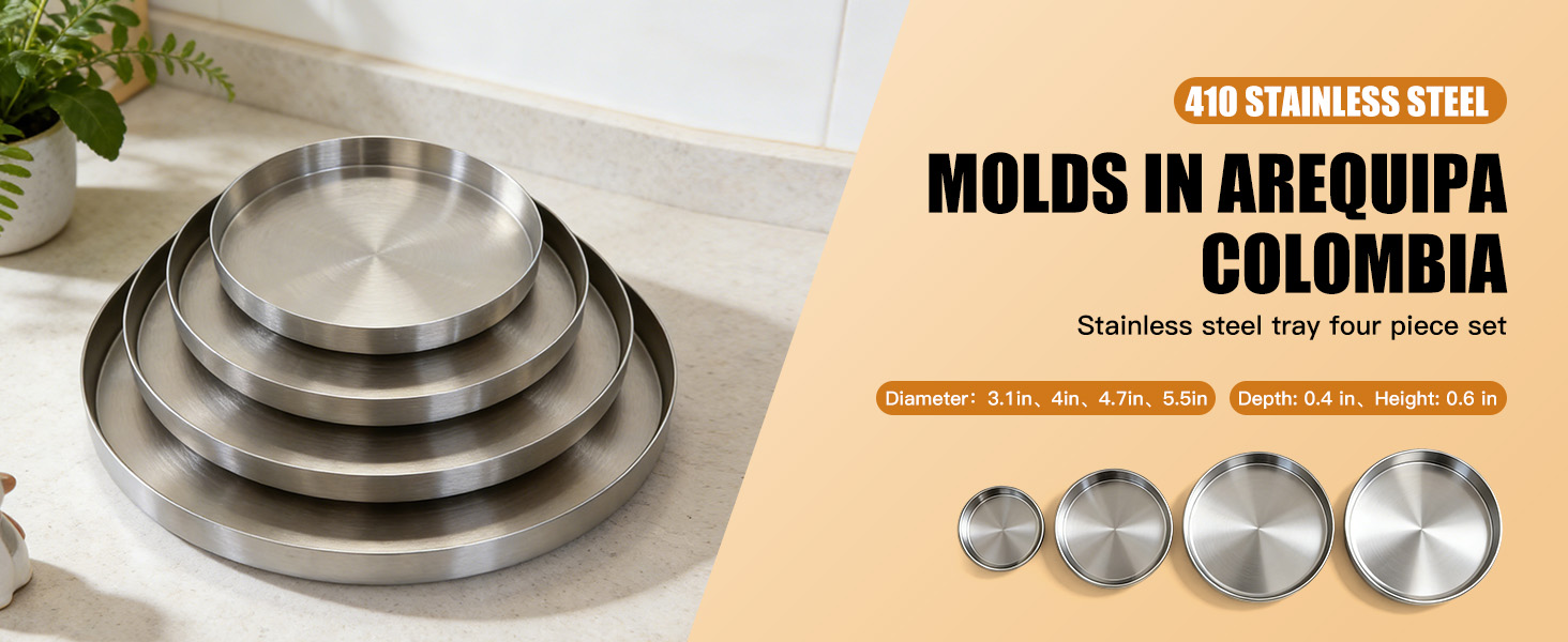 Molde para Arepas Colombianas Stainless Steel – 4 Sizes (5.5